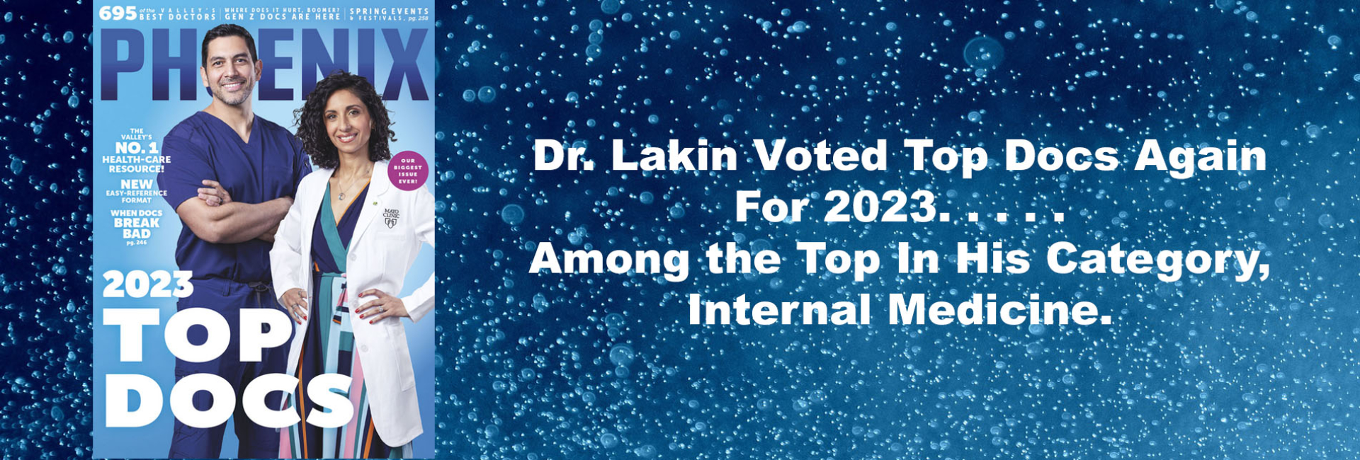 Congratulations: Dr. Lakin Named "Top Docs" Again For 2023!