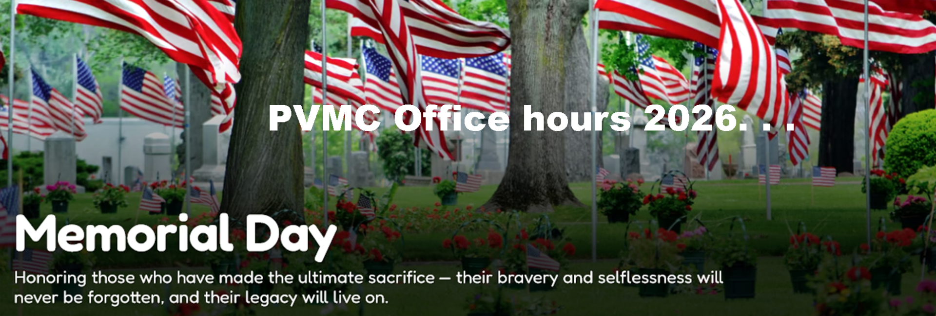 Our Office Will be Closed for Memorial Day 2026